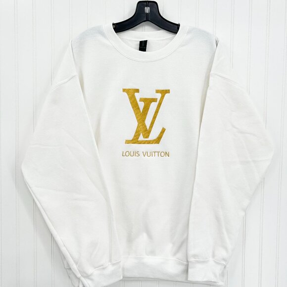 Louis Vuitton Logo Embroidered ADULT Unisex Crewneck Sweatshirt - Picture 1 of 5